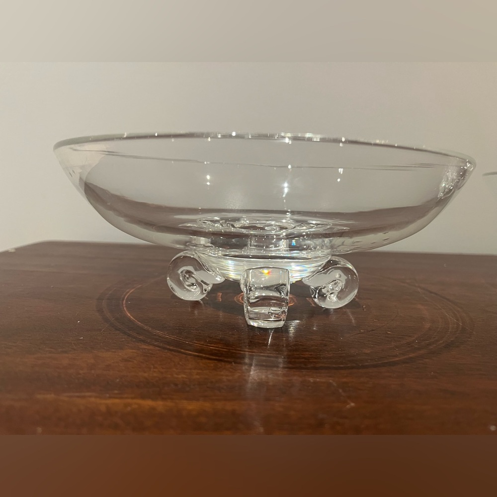 Steuben John Dreves Designed 8" Footed Glass Bowl